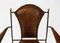 Fauteuils Mid-Century en Cuir et Fer dans le style de Jacques Adnet, France, 1950s, Set de 4 7