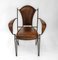 Mid-Century French Leather & Iron Armchairs in the style of Jacques Adnet, 1950s, Set of 4 6