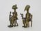 African Bronze Statues of the King & Queen of Benin, 1950s, Set of 2 2