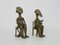 Estatuas africanas de bronce del rey y la reina de Benin, años 50. Juego de 2, Imagen 5