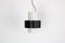 Pendant Light inSatin Glass with Black Painted Aluminum Ring from Stilnovo, 1950s 3