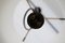 Lampada a sospensione in vetro satinato con anello in alluminio verniciato nero di Stilnovo, anni '50, Immagine 10