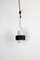 Pendant Light inSatin Glass with Black Painted Aluminum Ring from Stilnovo, 1950s 2