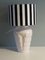 Lámpara de mesa vintage de cerámica blanca, años 80, Imagen 3