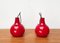 Mid-Century German Red Glass Pendant Lamps from Peill & Putzler, 1960s, Set of 2 1