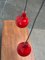 Mid-Century German Red Glass Pendant Lamps from Peill & Putzler, 1960s, Set of 2 8