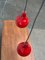 Mid-Century German Red Glass Pendant Lamps from Peill & Putzler, 1960s, Set of 2, Image 8