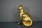 Figure di gatti in 24 carati dorate, inizio XXI secolo, set di 2, Immagine 3