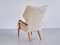 Danish Armchairs in Lelièvre Bouclé, Oak and Teak, 1956, Set of 3, Image 11