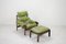 Model MP 041 Lime Green Leather Lounge Chair & Ottoman from Percival Lafer, 1961 6