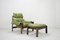 Fauteuil Lounge Model MP 041 Vert Citron en Cuir et Ottomane de Percival Lafer, 1961 1