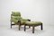 Model MP 041 Lime Green Leather Lounge Chair & Ottoman from Percival Lafer, 1961, Image 1