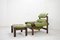 Fauteuil Lounge Model MP 041 Vert Citron en Cuir et Ottomane de Percival Lafer, 1961 29