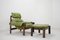 Model MP 041 Lime Green Leather Lounge Chair & Ottoman from Percival Lafer, 1961 3