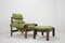 Model MP 041 Lime Green Leather Lounge Chair & Ottoman from Percival Lafer, 1961, Image 3