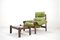 Fauteuil Lounge Model MP 041 Vert Citron en Cuir et Ottomane de Percival Lafer, 1961 4