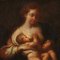 Artiste Italien, Allégorie de la Maternité, 1740, Huile sur Toile, Encadrée 12