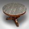 Antique English Regency Drum Coffee Table in Marble, 1820s 5