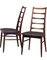 Chairs in Rosewood and Black Leather by Niels Koefoed for Koefoeds Møbelfabrik, 1960s, Set of 6 2