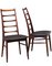 Chairs in Rosewood and Black Leather by Niels Koefoed for Koefoeds Møbelfabrik, 1960s, Set of 6, Image 1