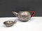 Bauhaus Silver-Plated Teapot and Tea Strainer, WMF, 1950s, Set of 2 6