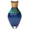 Kleine Patina India Vase in Opalblau & Kupfer von Pia Wüstenberg 1