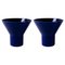 Grands Vases KYO en Céramique Bleue par Mazo Design, Set de 2 1