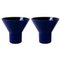 Grands Vases KYO en Céramique Bleue par Mazo Design, Set de 2 2