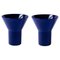 Medium Blue Ceramic KYO Vases by Mazo Design, Set of 2 1