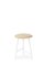 Small Pebble Bar Stool in Oiled Ash and Pure White by Warm Nordic, Image 2