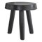Low Black Stained Milk Stool by Bicci de' Medici Studio, Image 1