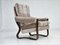 Danish Lounge Chair in Corduroy, 1970s, Image 1