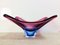 Mid-Century Purple & Blue Murano Glass Bowl Centerpiece from Fratelli Toso, 1970s 6