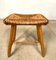 WKS Stool with Wickerwork Seat by Arno Lambrecht for Wk Möbel, Germany, 1950s, Image 1