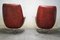 Fauteuils Pivotant Egg en Bordeaux, 1950s, Set de 2 4