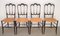 Model Tre Archi Chiavari Chairs from Fratelli Levaggi, Italy, 1950s, Set of 4 1