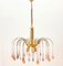 Murano Glass Teardrop Waterfall Chandelier, 1970s 1