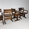 Dutch Brutalist Armchairs, 1970s, Set of 5 7