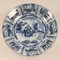 Antique Blue and White Plate in Earthenware, 1690, Image 1