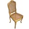 Sedie in legno dorato con schienale e griglia, Francia, set di 2, Immagine 4