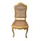 Sedie in legno dorato con schienale e griglia, Francia, set di 2, Immagine 9
