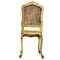Französische Stühle aus vergoldetem Holz mit Stütz- und Gittersitz, 2er Set 6