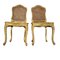 French Giltwood Chairs with Backup and Grid Seat, Set of 2 5