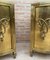 Antike Vitrinen oder Nachttische aus Bronze & Messing im Louis XVI Stil, 1890er, 2er Set 9