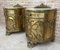 Antike Vitrinen oder Nachttische aus Bronze & Messing im Louis XVI Stil, 1890er, 2er Set 2