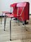 Mesa de comedor y sillas Mid-Century de formica roja, años 50. Juego de 3, Imagen 7
