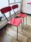 Mid-Century Dining Table and Chairs in Red Formica, 1950s, Set of 3, Image 6