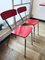 Table et Chaises de Salle à Manger Mid-Century en Formica Rouge, 1950s, Set de 3 6