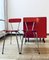 Mid-Century Dining Table and Chairs in Red Formica, 1950s, Set of 3, Image 13