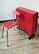 Mid-Century Esstisch & Stühle aus Rotem Resopal, 1950er, 3er Set 8